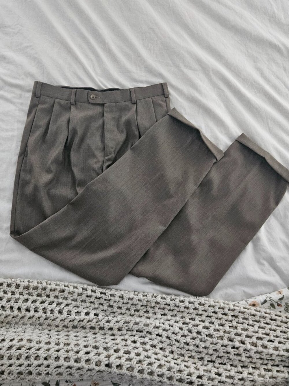 Perry Ellis Mens Brown Dress Pants